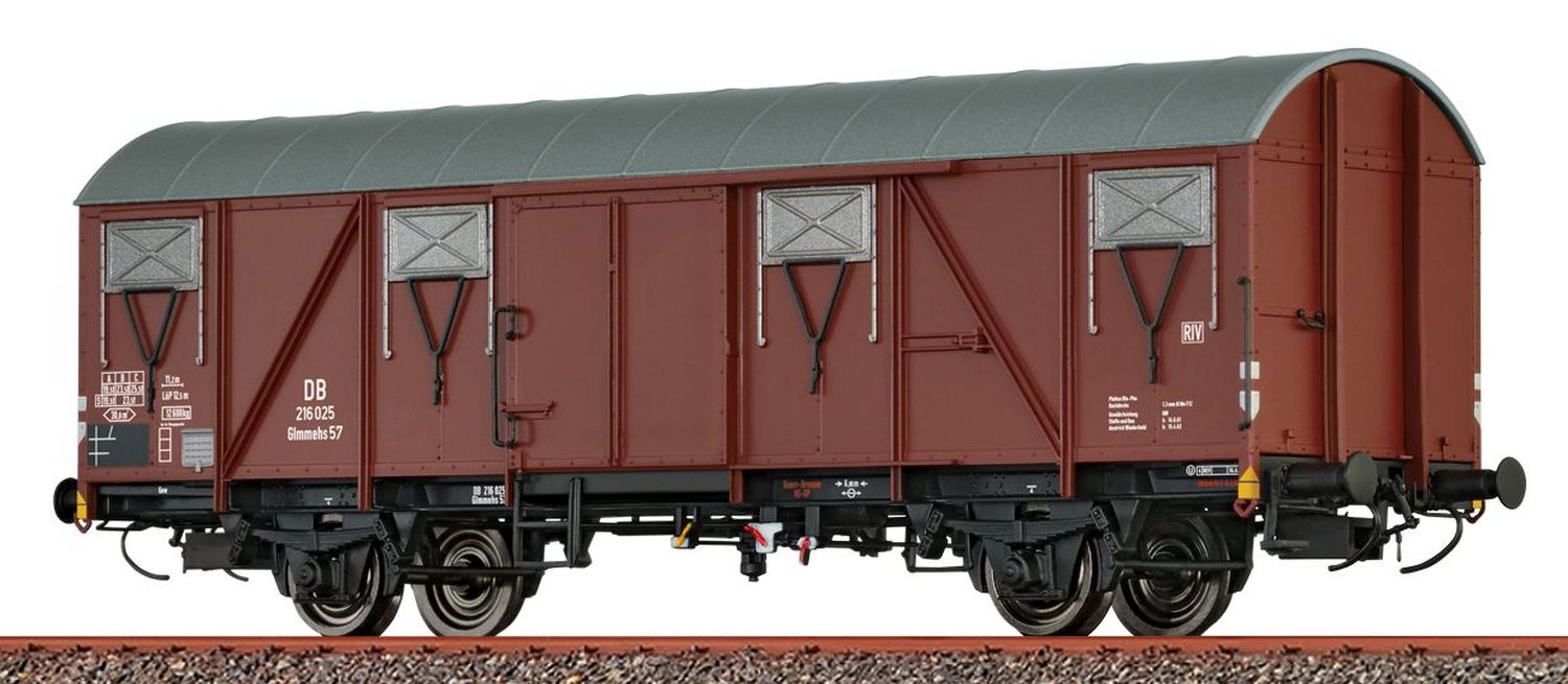 Brawa 47297 - Gedeckter Güterwagen Glmmehs 57, DB, Ep.III