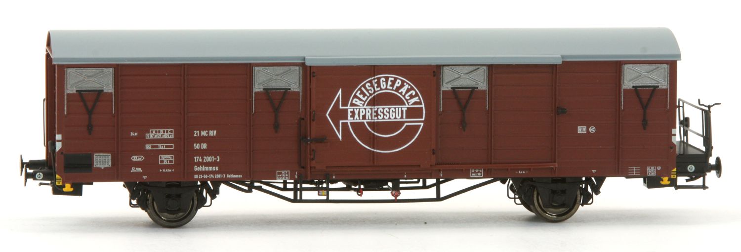 Exact-Train EX23114-A - Gedeckter Güterwagen 2001-3 Gehlmmss, DR, Ep.IV 'Expressgut'