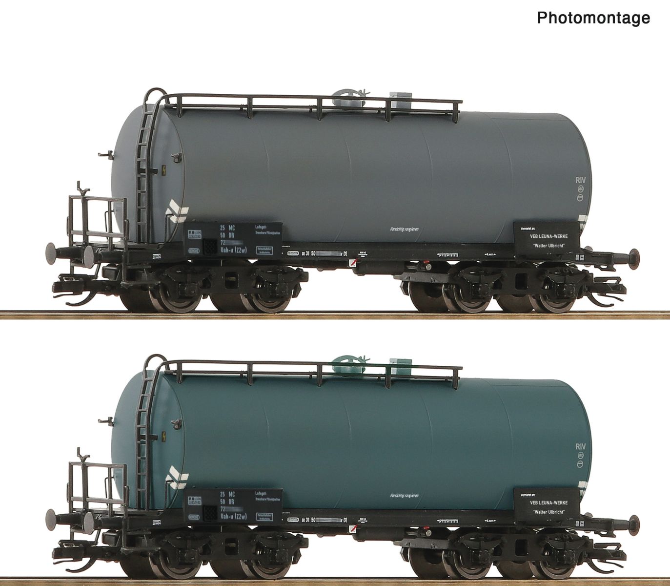 Roco 6680036 - 2er Set Kesselwagen ZZw, DR, Ep.IV
