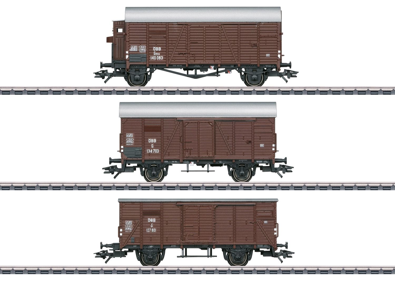Märklin 46398 - 3er Set gedeckte Güterwagen, ÖBB, Ep.III