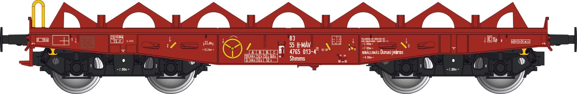 Albert Modell 476011 - Schwerlastwagen Shmms, MAV, Ep.VI