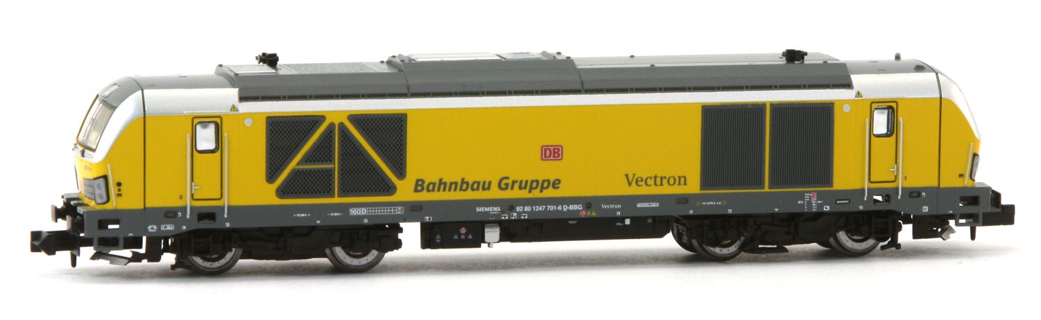 Lemke-Collection LC96003S - Zugset mit BR 247 und 3 Schotterwagen, DB-Bahnbau, Ep.VI, DC-Sound