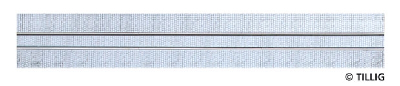 Tillig 87502 - Tramgleis gerade 1-spurig, 316,8mm, Asphalt