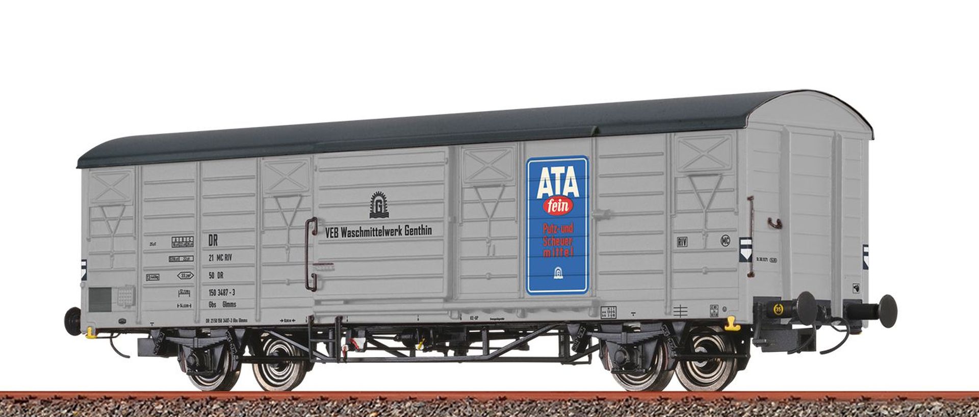 Brawa 49928 - Gedeckter Güterwagen Glmms, DR, Ep.IV 'ATA'