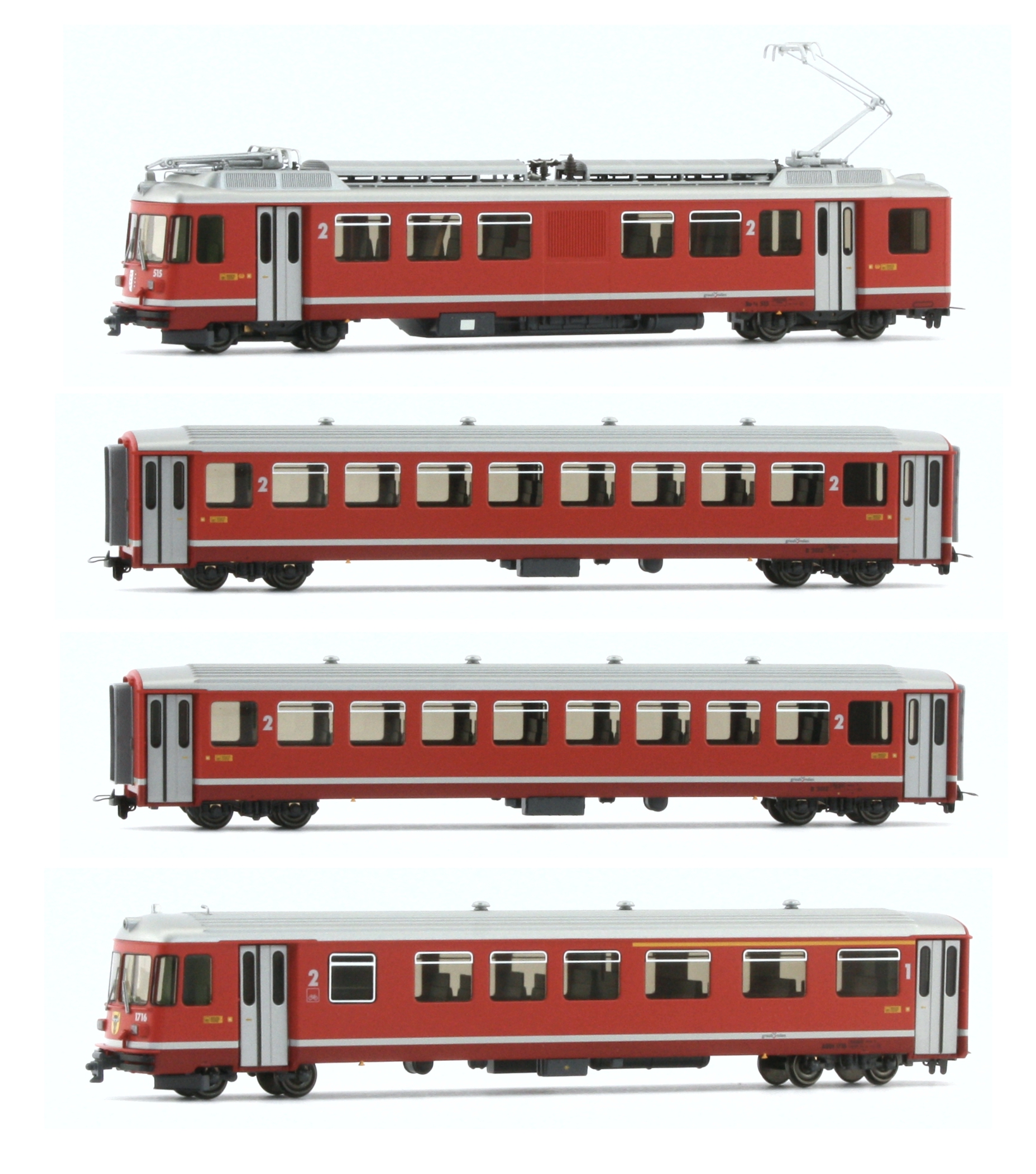 Bemo 7243255 - Triebzug Be 4/4 515 'Bundes Pfadilager', MGB-Pendelzug, RhB, Ep.VI