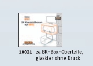 Brekina 10021 - 24 BK-Box-Oberteile glasklar ohne Druck