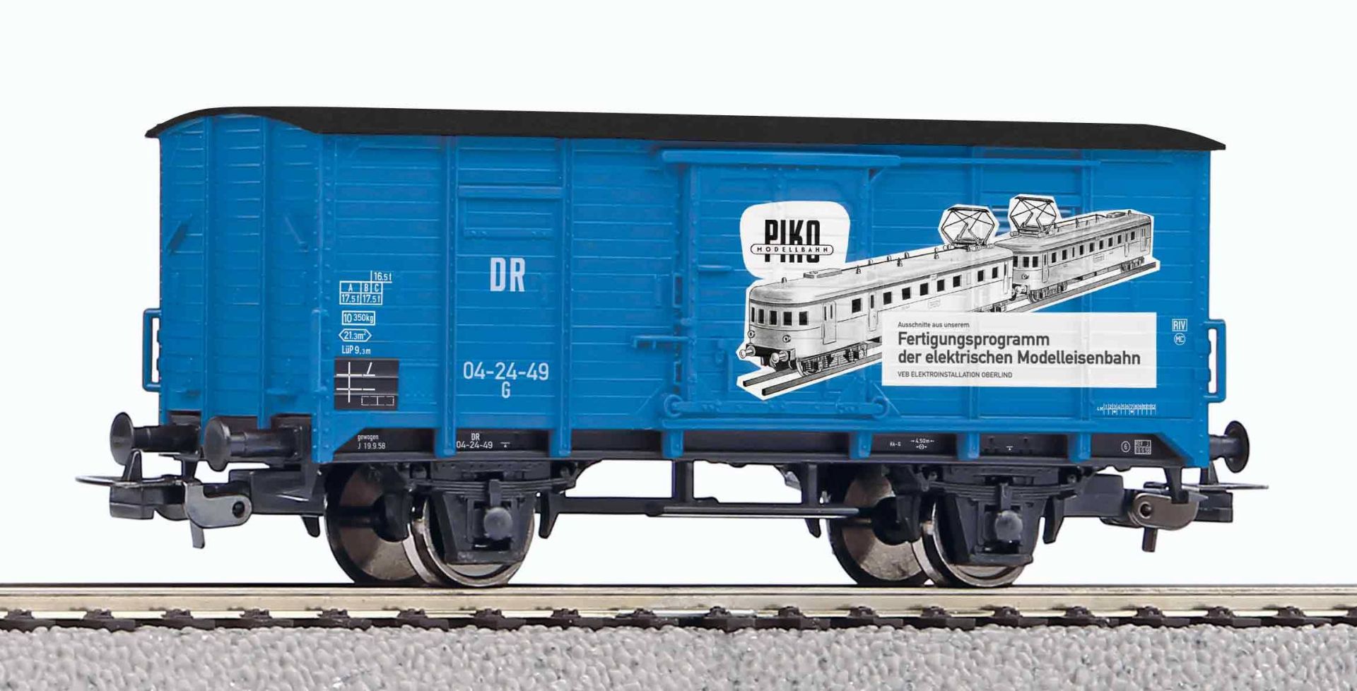 Piko 24502 - Gedeckter Güterwagen G02, DR, Ep.III 'VEB PIKO'