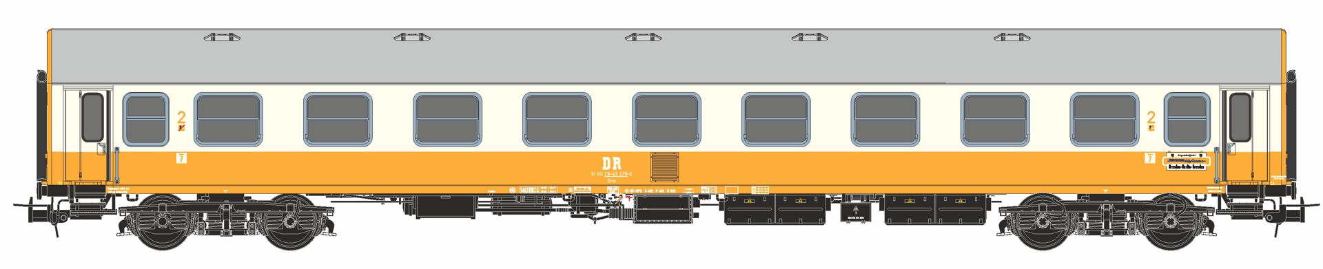 Robo 200111 - 8er Set Personenwagen 'Städteexpress', DR, Ep.IV, mit Innenbeleuchtung