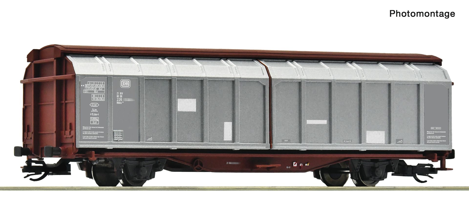 Roco 6680026 - Schiebewandwagen Hbbis mit ausbesserungsflecken, DB, Ep.IV