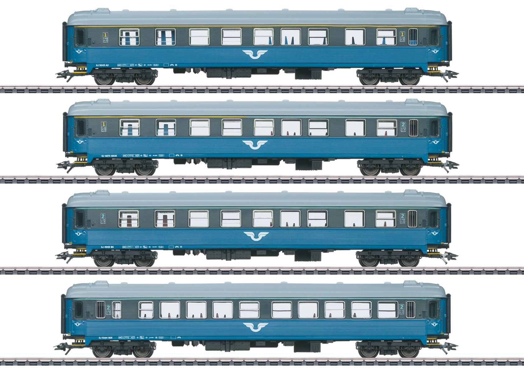 Märklin 43787 - 4er Set Personenwagen, SJ, Ep.V