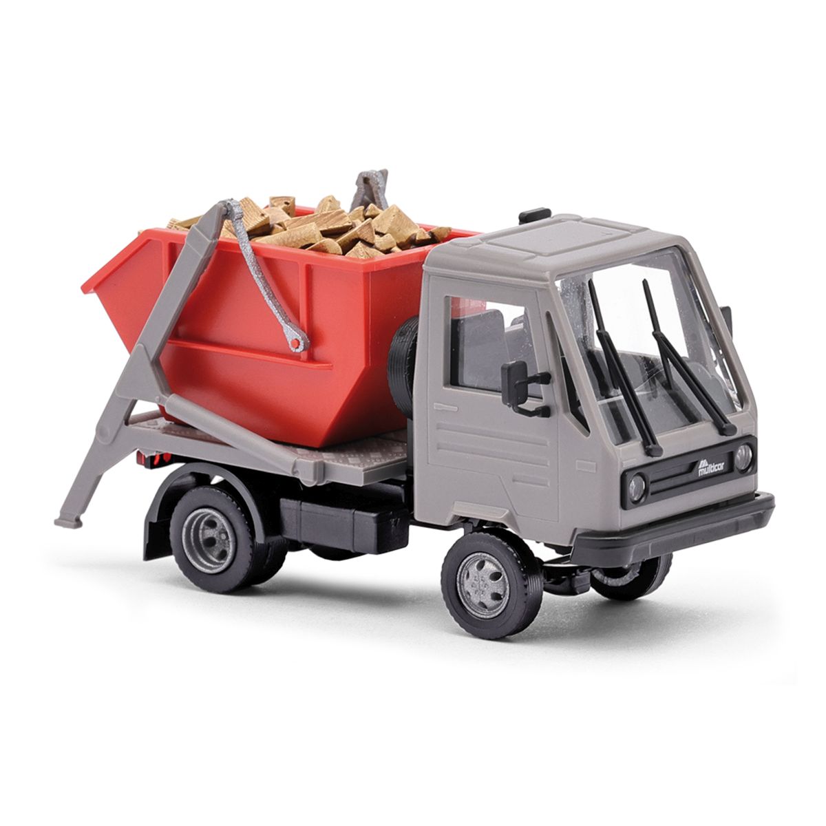 Busch 42237 - Multicar M26 mit Absetzkipper und Holzscheiten, Bj. 1991