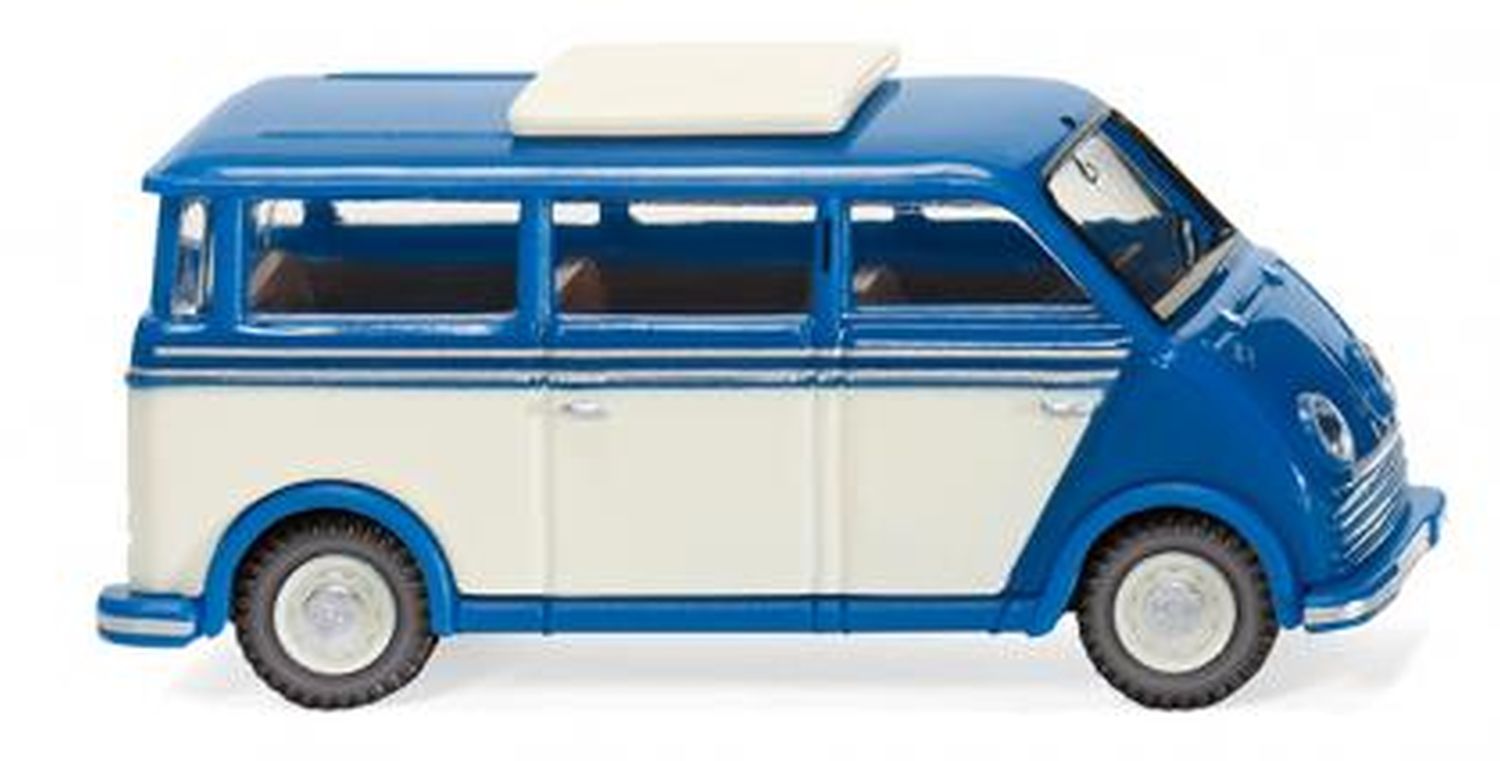 Wiking 033402 - DKW Schnelllaster Bus - blau/perlweiß