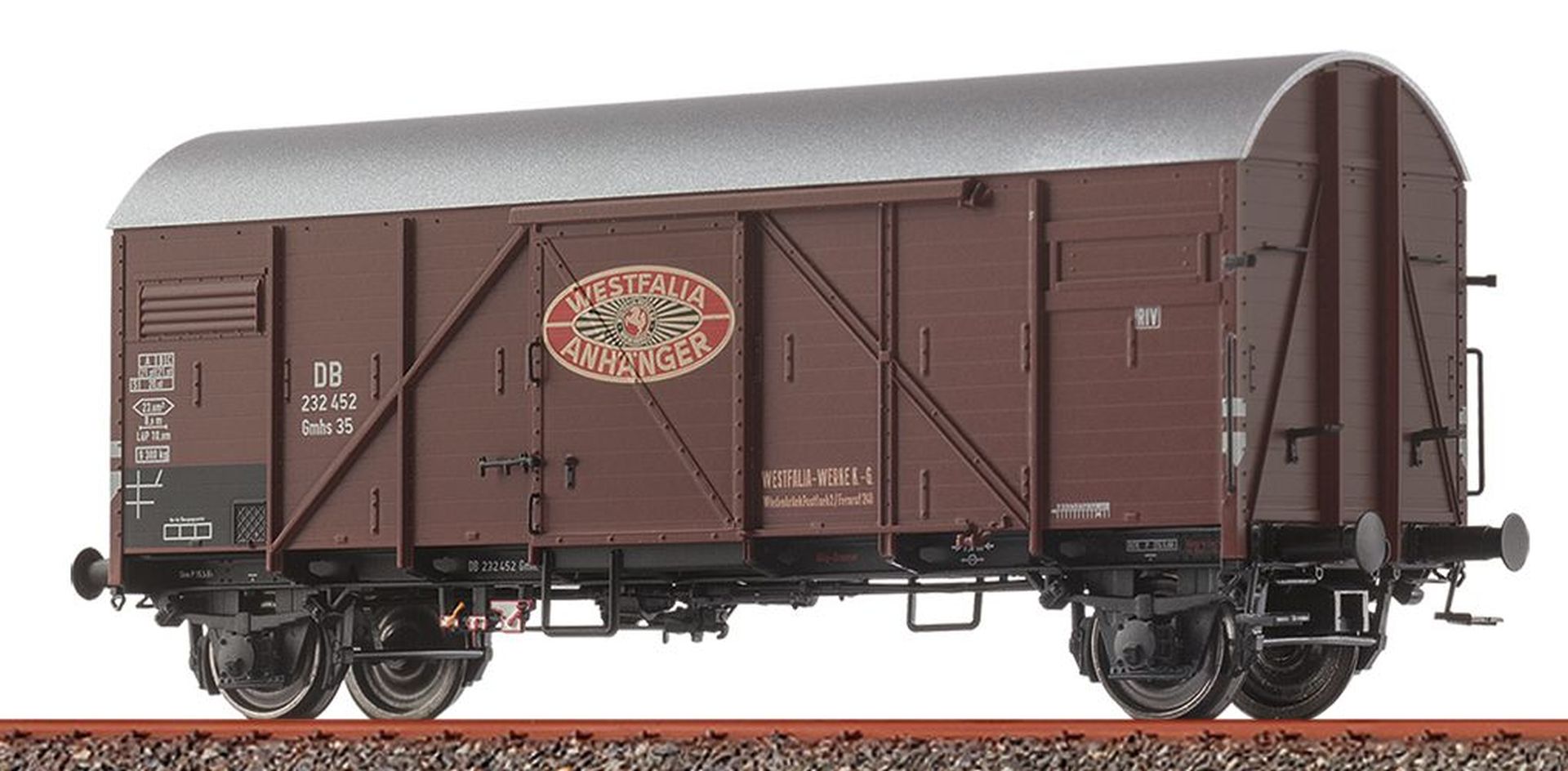 Brawa 50804 - Gedeckter Güterwagen Gmhs 35, DB, Ep.III 'Westfalia'