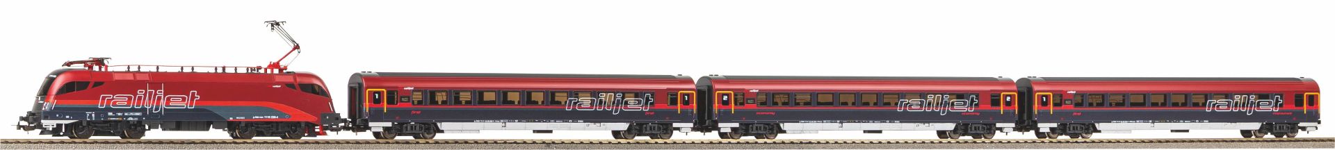 Piko 57178 - Analoges Startset mit Taurus und Personenzug, ÖBB, Ep.VI, A-Gleis mit Bettung