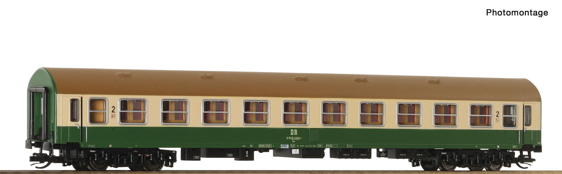 Roco 6280034 - Personenwagen Bme, 2. Klasse, DR, Ep.IV