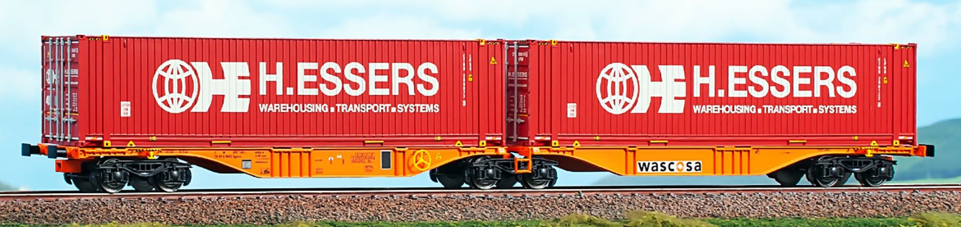 ACME AC 40386 - Containertragwagen Sggrmms 90, Wascosa, Ep.VI 'Essers'