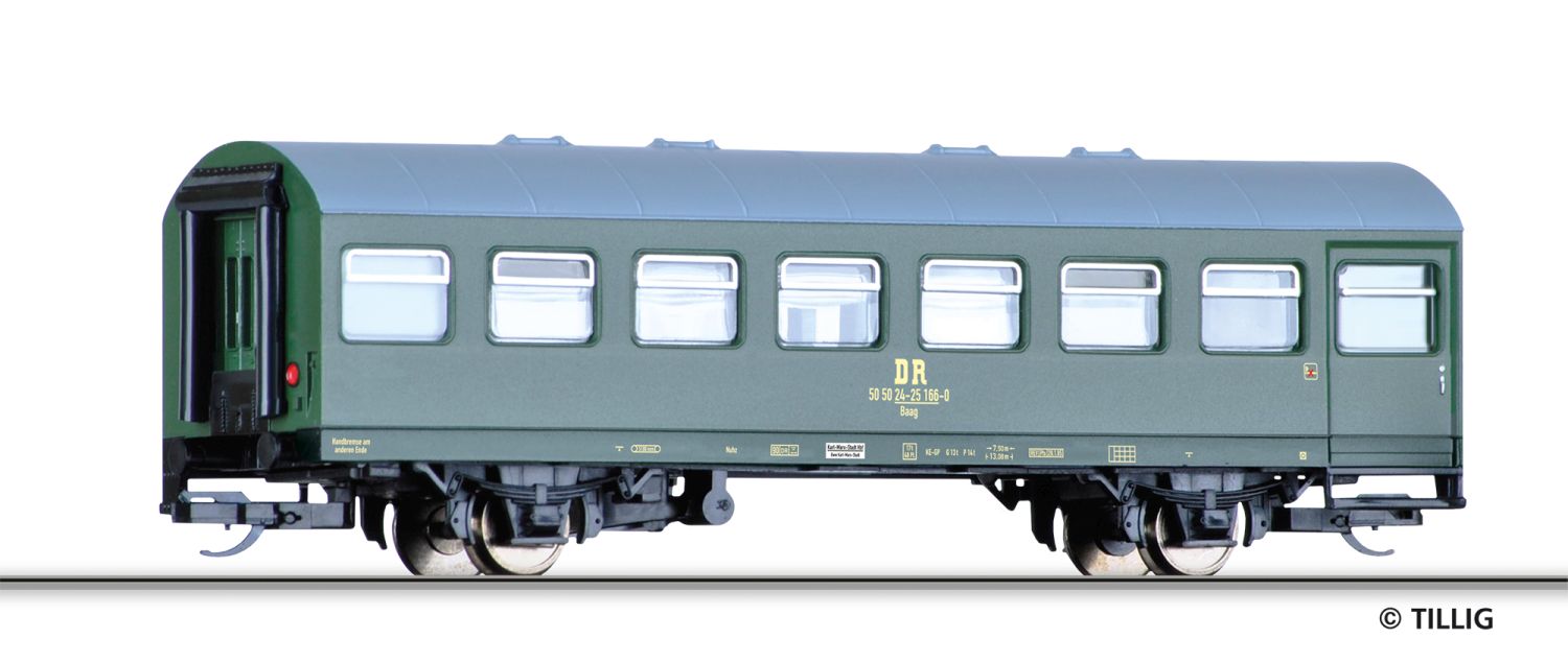 Tillig 13232-A23 - Reko-Personenwagen Baag, 2. Klasse, DR, Ep.IV