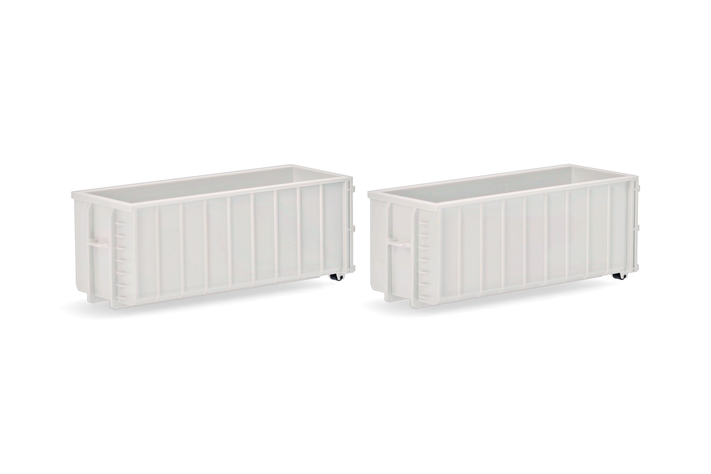 Herpa 053884-003 - Abrollmulden gerippt, weiß (2 Stück)