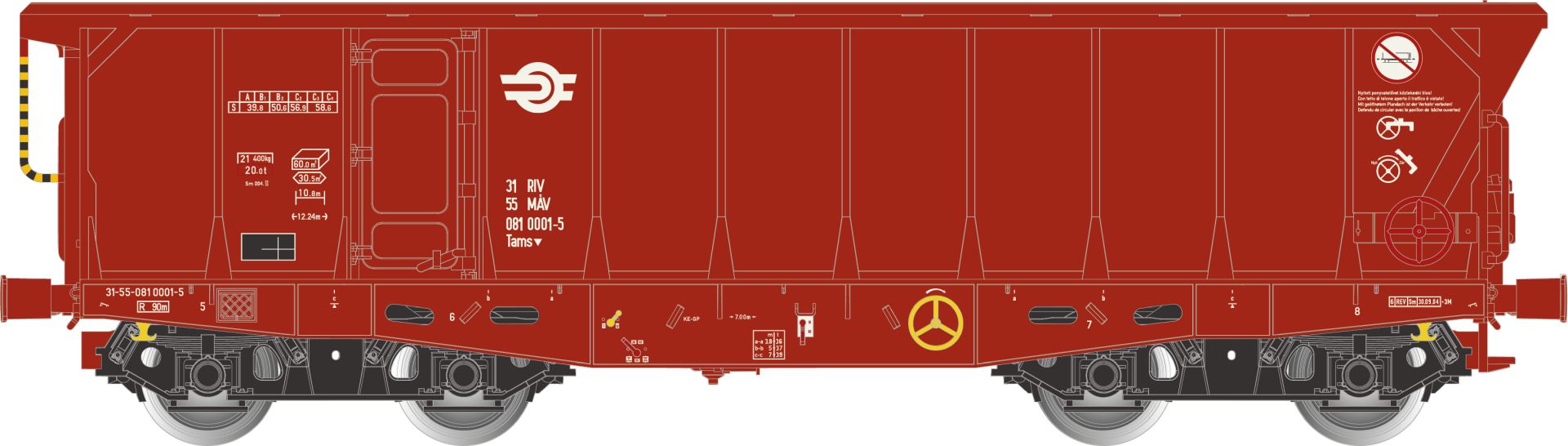 Albert Modell 081014 - Rolldachwagen Tams, MAV, Ep.V