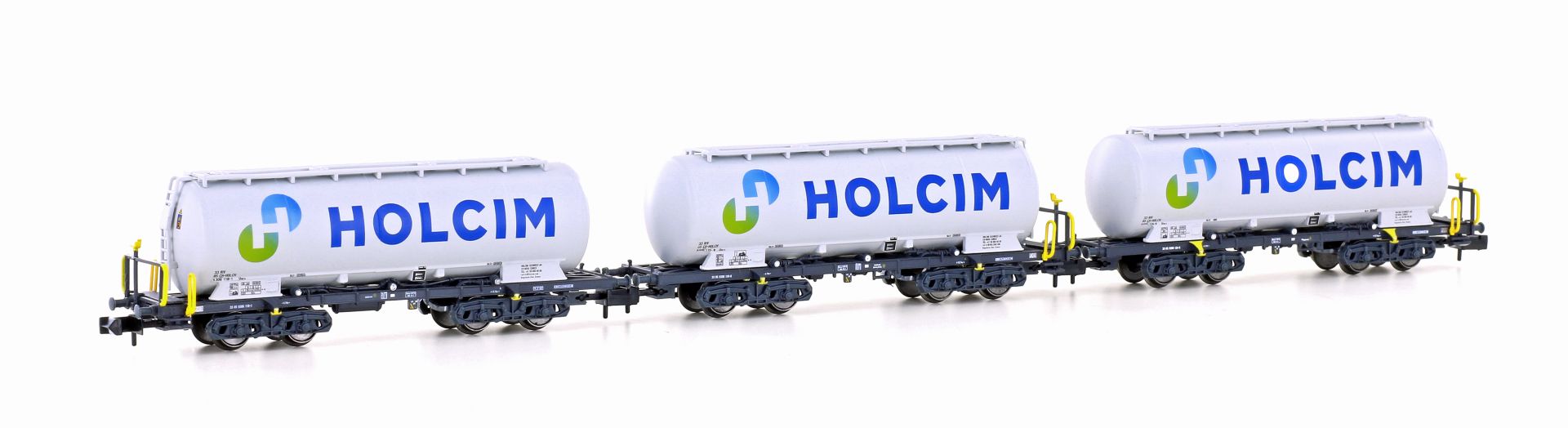 Hobbytrain H23492 - 3er Set Zementsilowagen Uacs, Holcim, Ep.VI, neues Logo