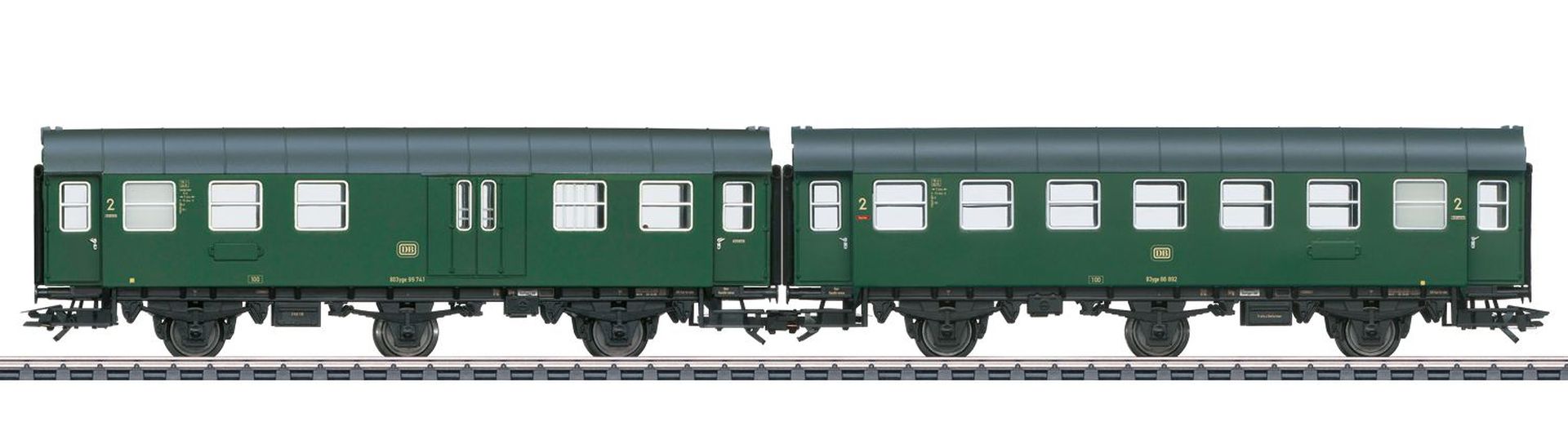 Märklin 43196 - Umbauwagen-Paar 2. Klasse und Gepäckabteil, DB, Ep.III