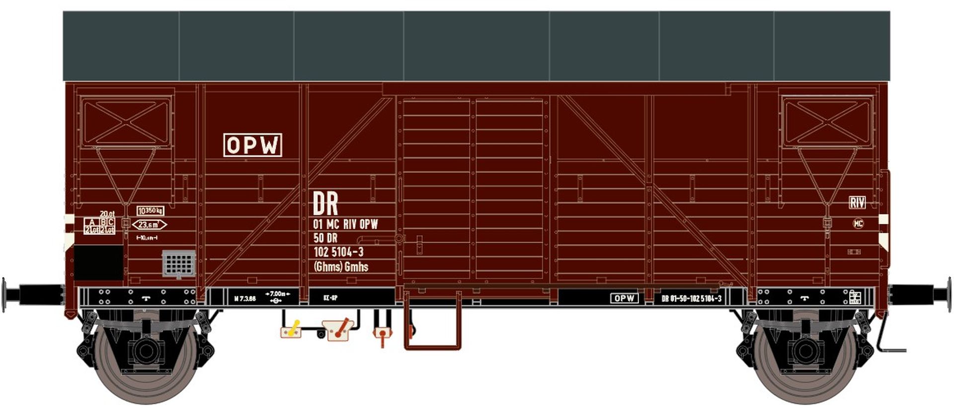 Exact-Train EX23645 - Gedeckter Güterwagen 'Bremen', DR, Ep.IV