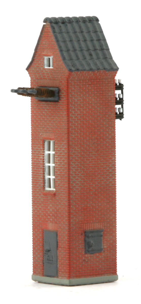 Radestra 321510 - Trafohaus aus rotem Backstein, Höhe 81 mm, coloriertes Fertigmodell
