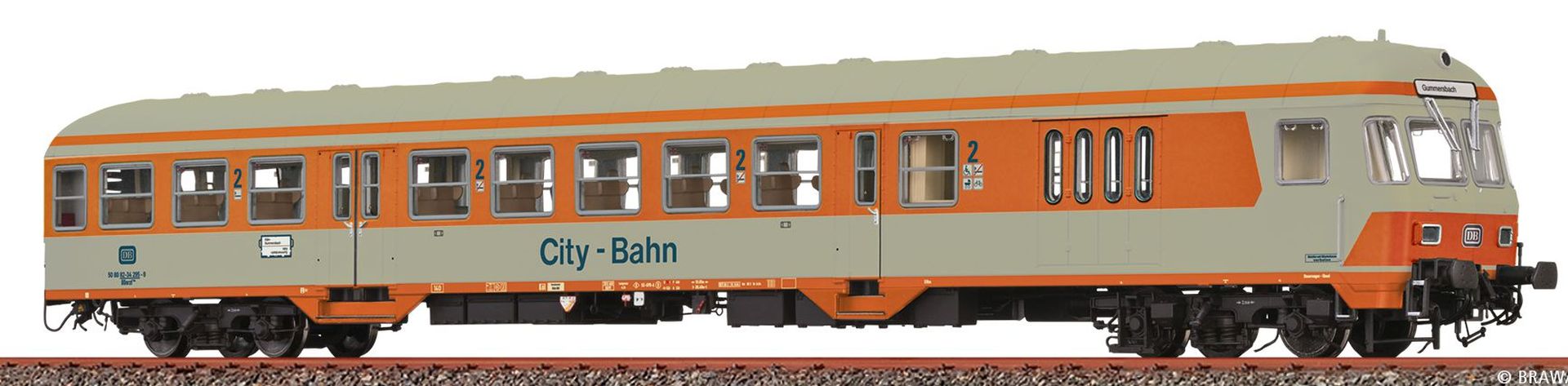 Brawa 46643 - Steuerwagen BDnrzf 784 'City-Bahn', DB, Ep.IV, DC-Analog-BASIC+