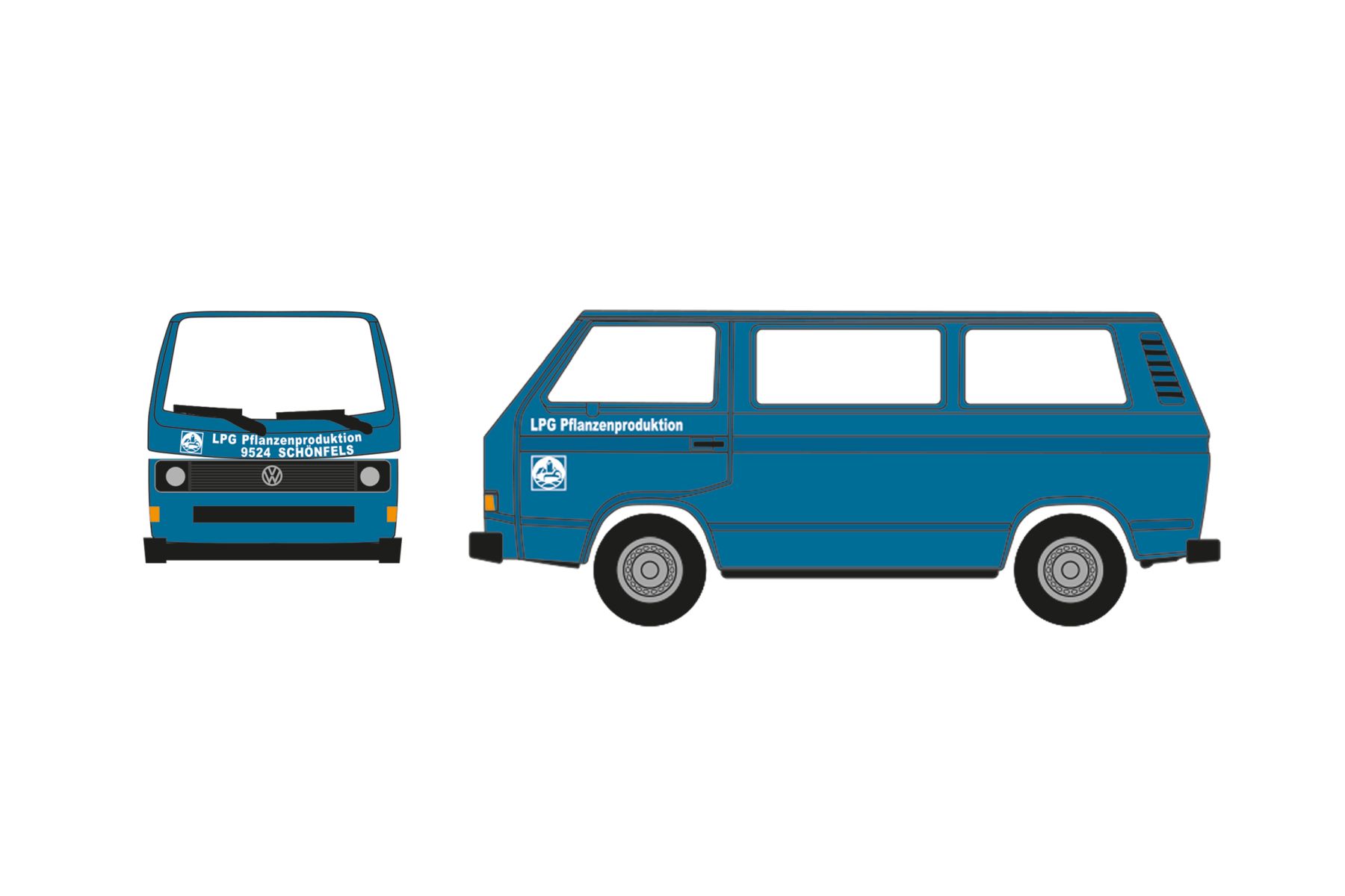 Herpa 942430 - VW T3 Bus "LPG Pflanzenproduktion Schönfels"