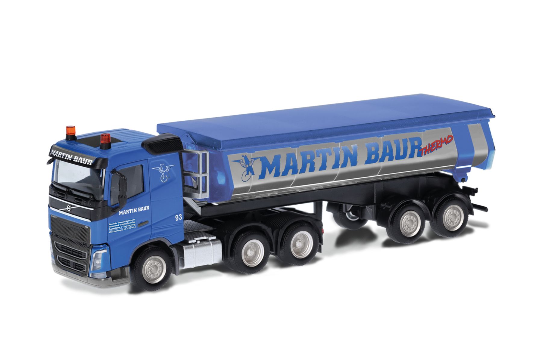 Herpa 317979 - Volvo FH FD Thermomulden-Sattelzug Martin Baur"