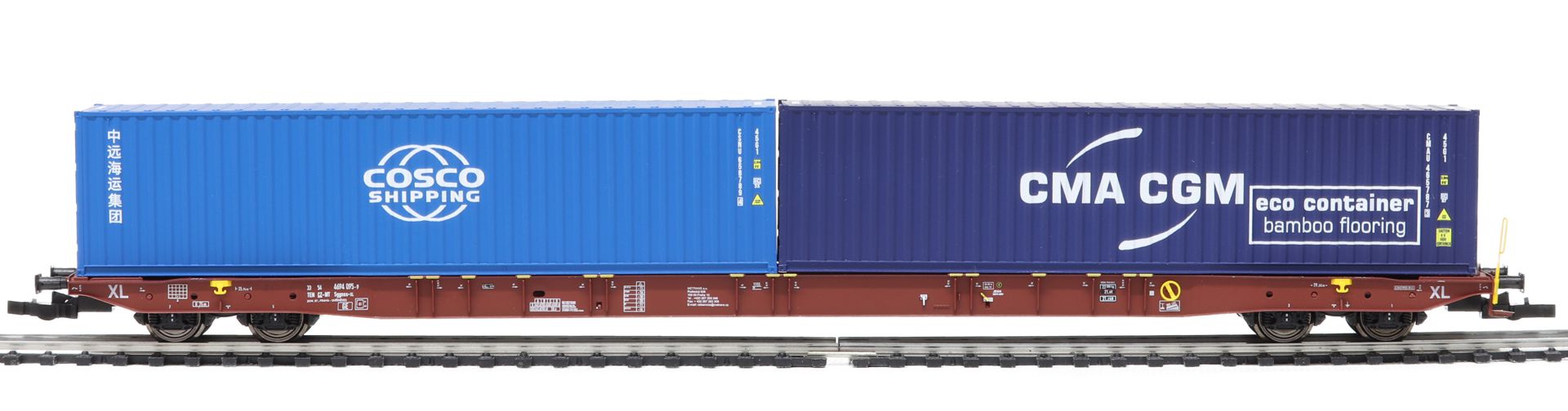 igra 96010084 - Containertragwagen Sggnss-XL, Metrans, Ep.VI 'CMA+CGM + COSCO'