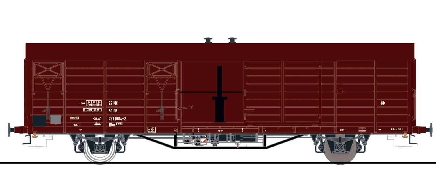 Exact-Train EX20740 - Gedeckter Güterwagen Hbs 2311 Mannschaftswagen, DB, Ep.IV