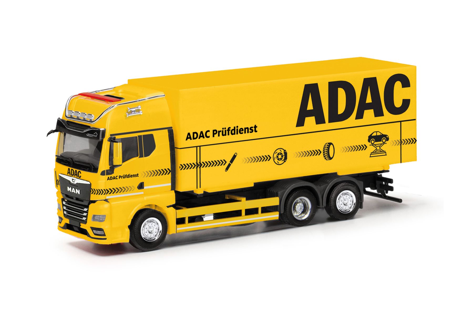 Herpa 317986 - MAN TGX GX Wechselkoffer-LKW "ADAC Prüfdienst"