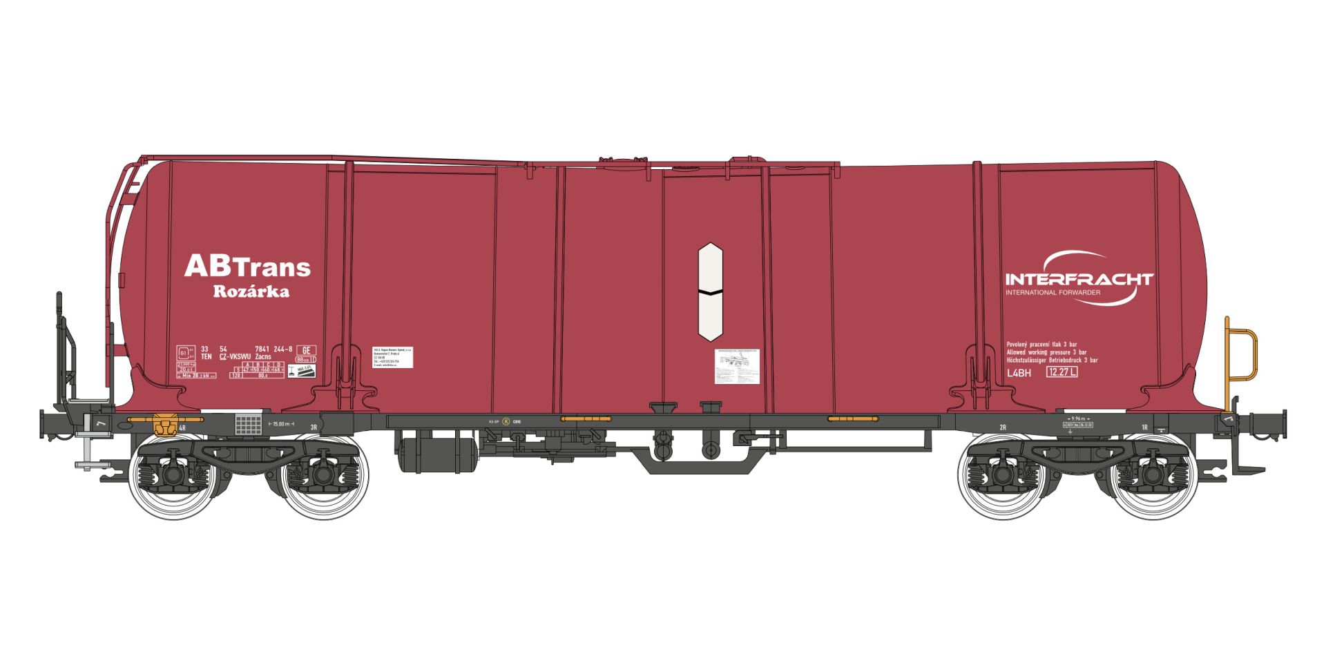 igra 96200078 - Kesselwagen Zacns 88, AB Trans Rozarka, Ep.VI