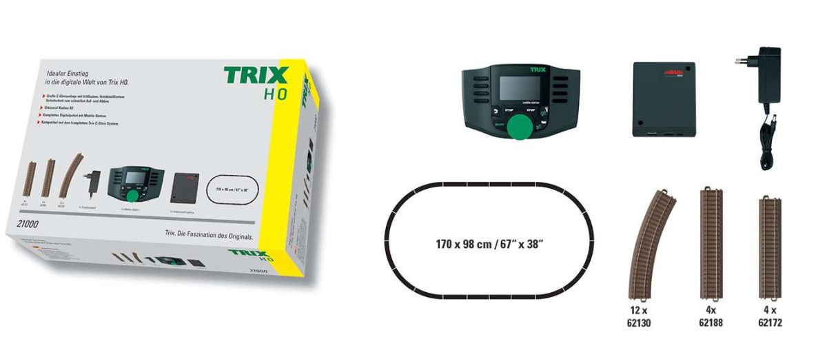 Trix 21000 - Digital-Startpackung mit Mobil Station, inkl. Gleisoval