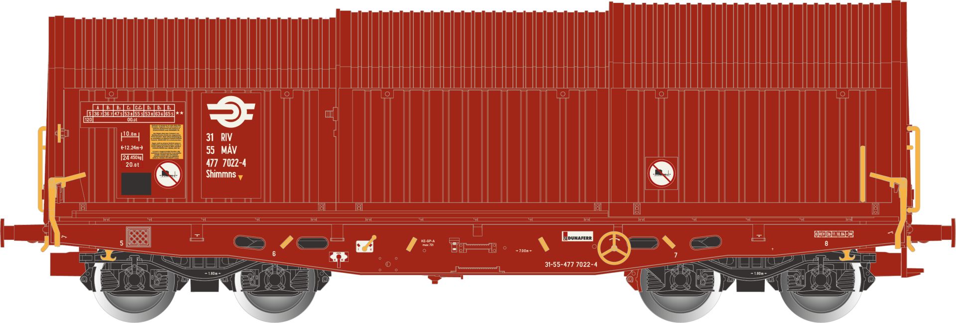 Albert Modell 477010 - Telekophaubenwagen Shimmns, MAV, Ep.V