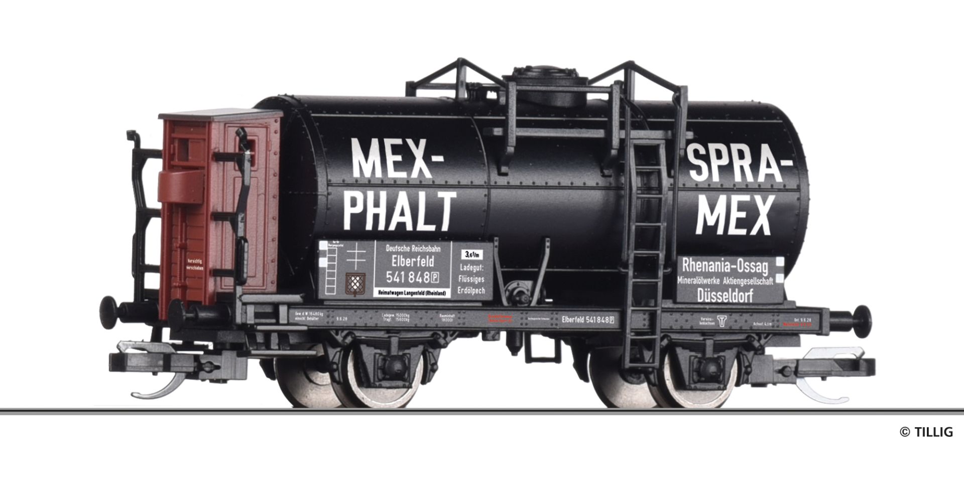 Tillig 95774 - Kesselwagen, DRG, Ep.II 'MEX-PHALT / SPRA-MEX'