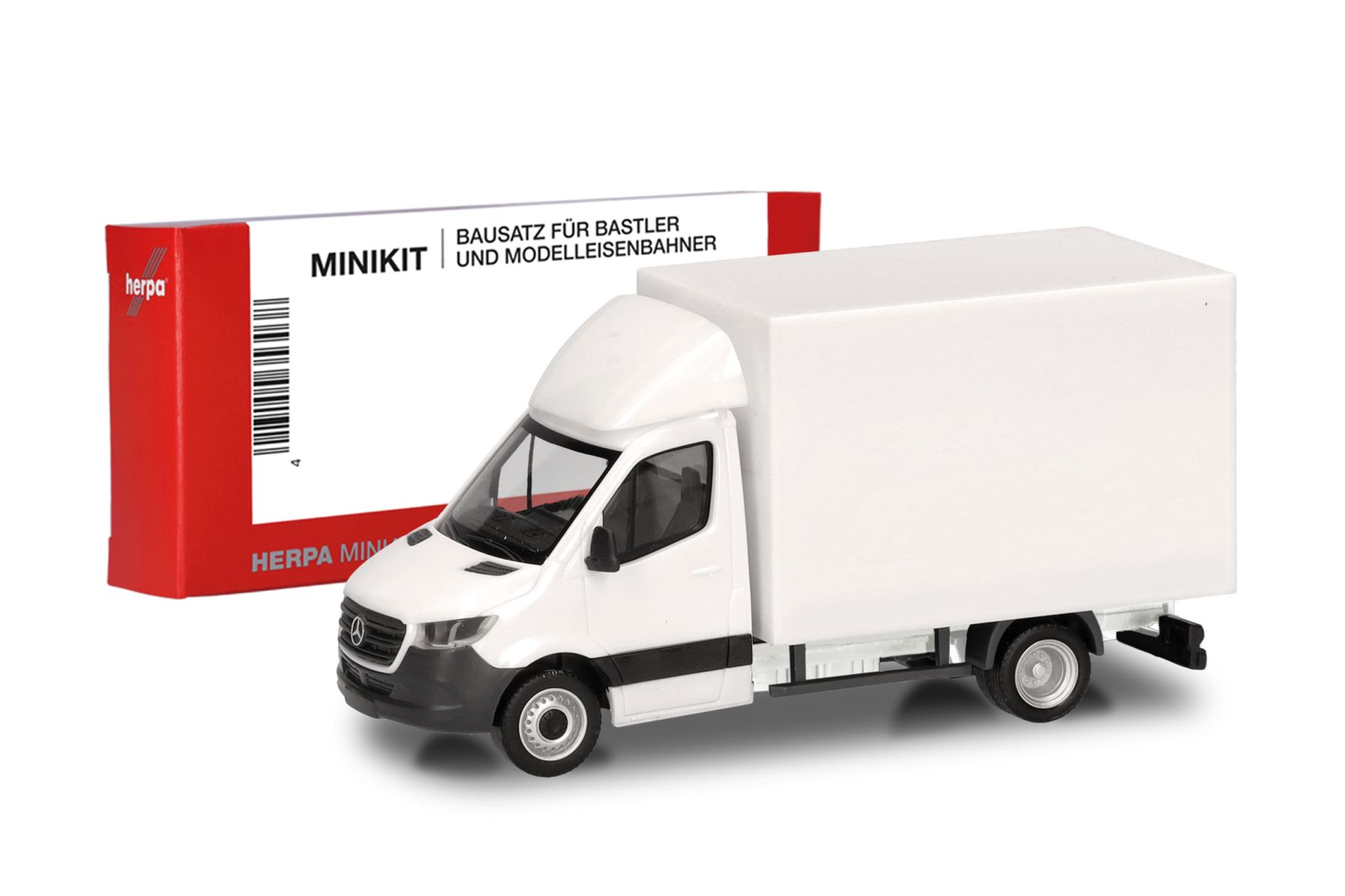 Herpa 014069 - MiniKit Mercedes-Benz Sprinter '18 Transporter mit Koffer, weiß