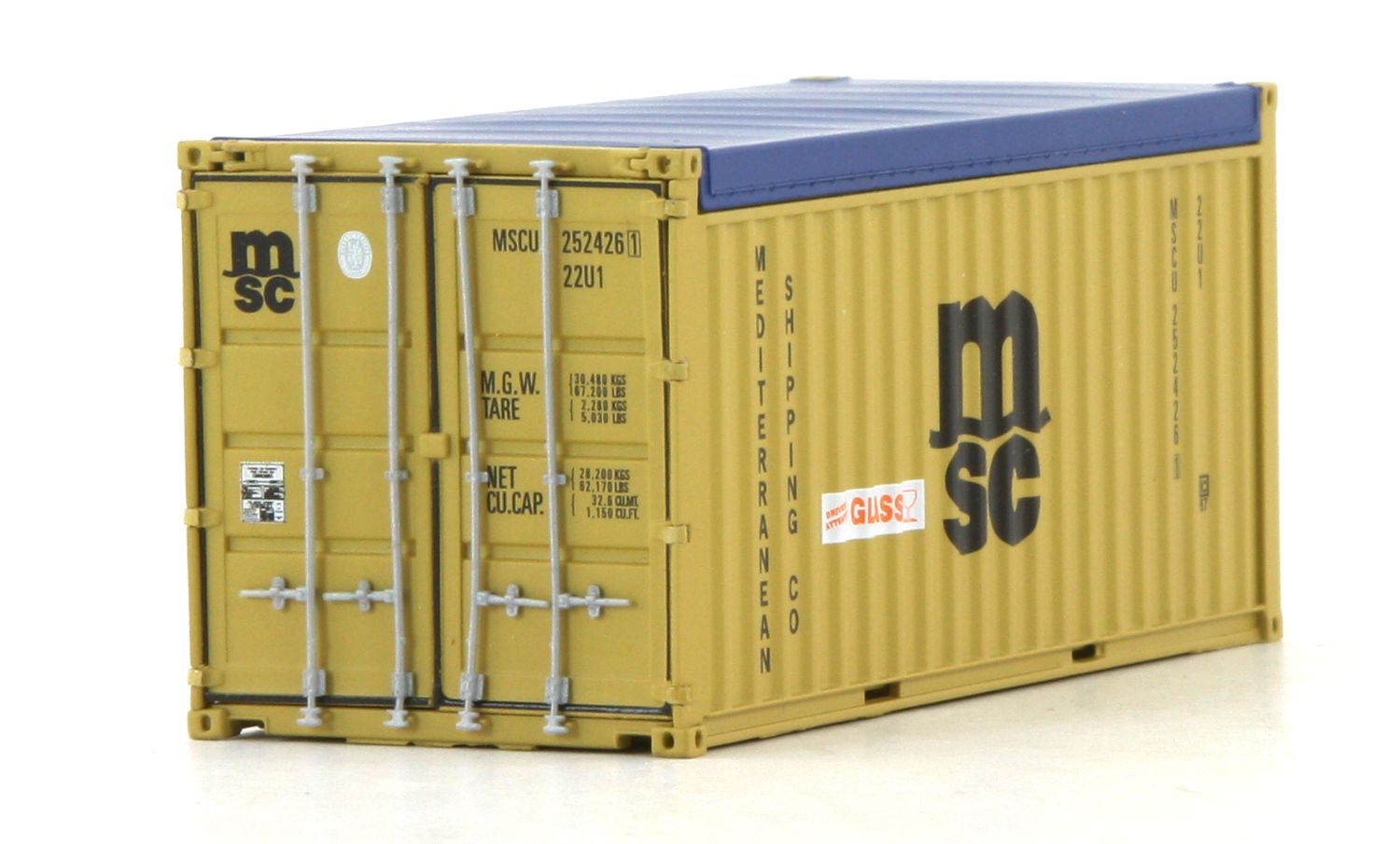 PT-Trains 820501 - Container 20' 'msc', MSCU2524261 'GLASS'
