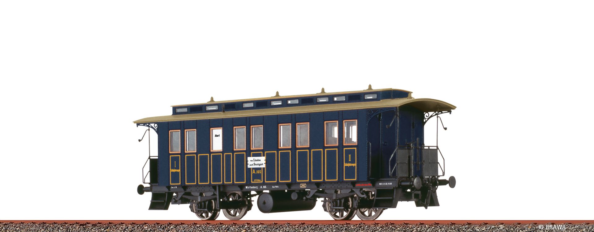 Brawa 45620 - Schlafplatzwagen A, K.W.St.E., Ep.I