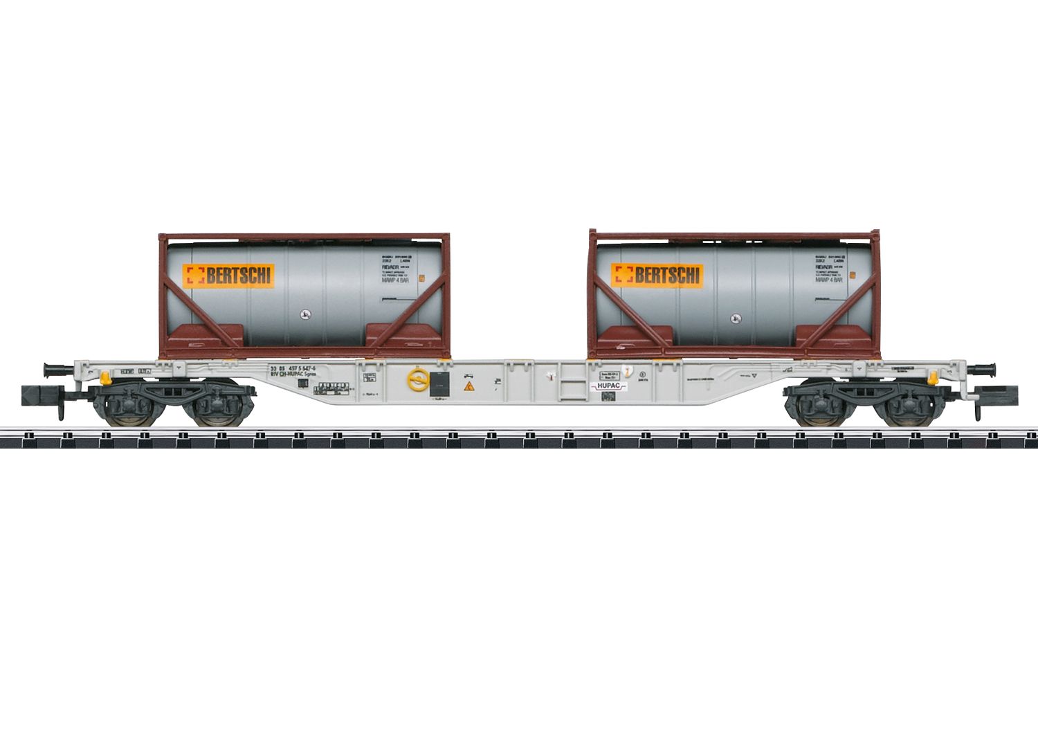 Trix 18490 - Containertragwagen, HUPAC, Ep.VI 'Bertschi'