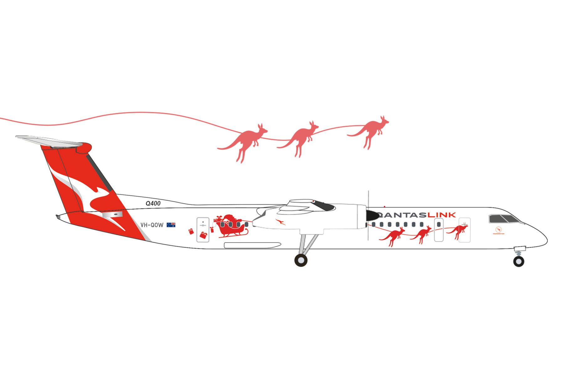 Herpa 538084 - QantasLink Bombardier Q400 "Dasher-8"