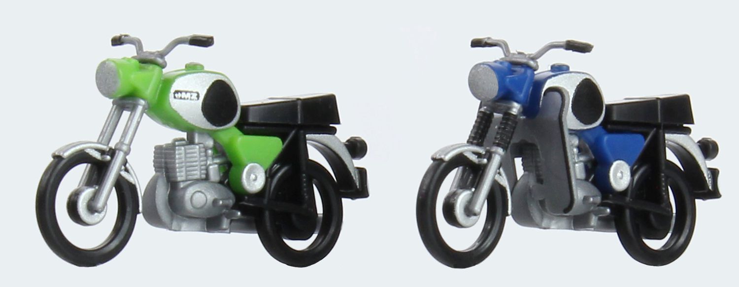 Kres 11251 - 2 Motorräder MZ TS 250, grün und blau