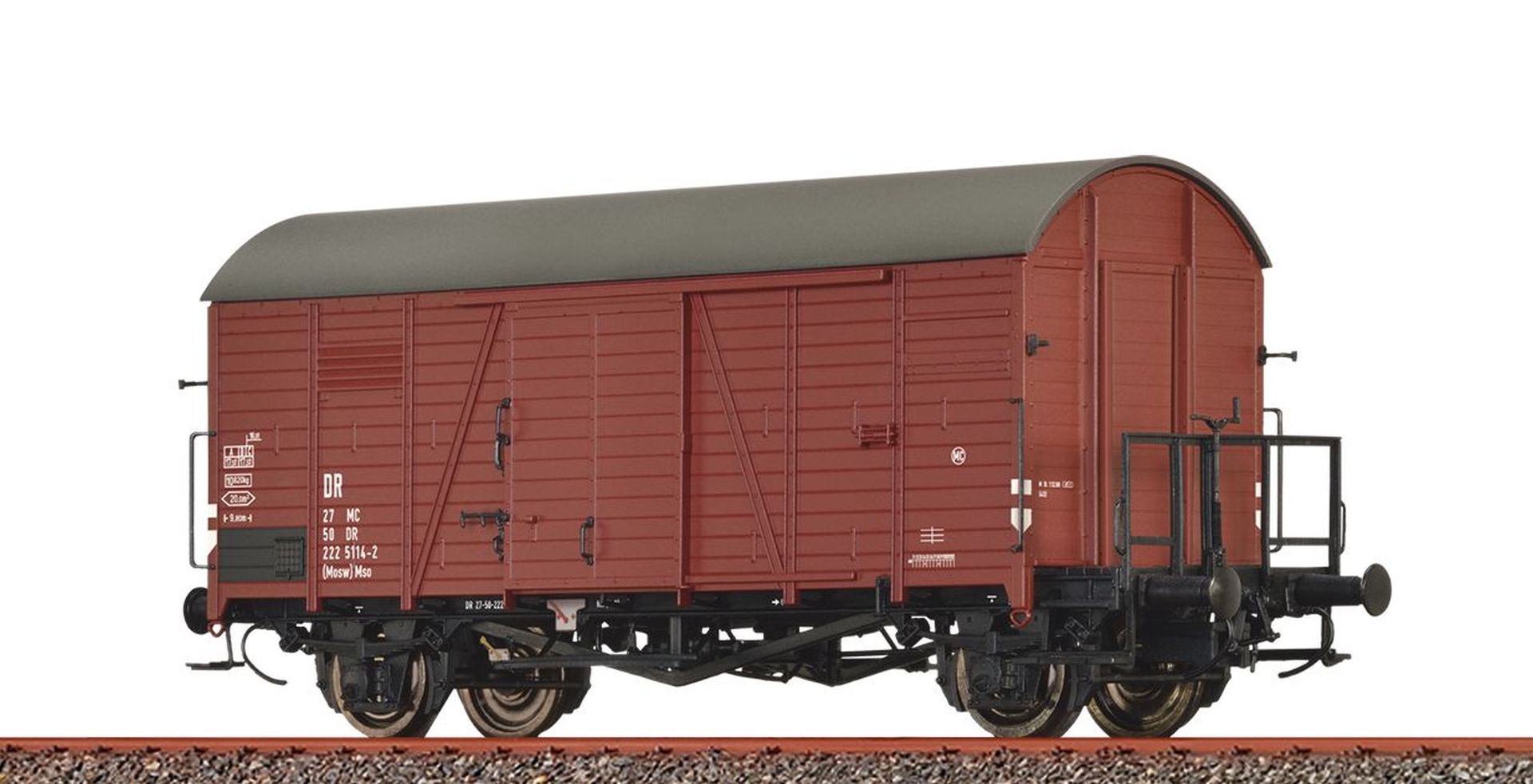 Brawa 50749 - Gedeckter Güterwagen (Mosw) Mso, DR, Ep.IV