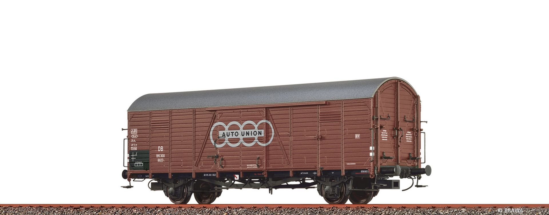 Brawa 50484 - Gedeckter Güterwagen Glr 23 'Auto Union', DB, Ep.III