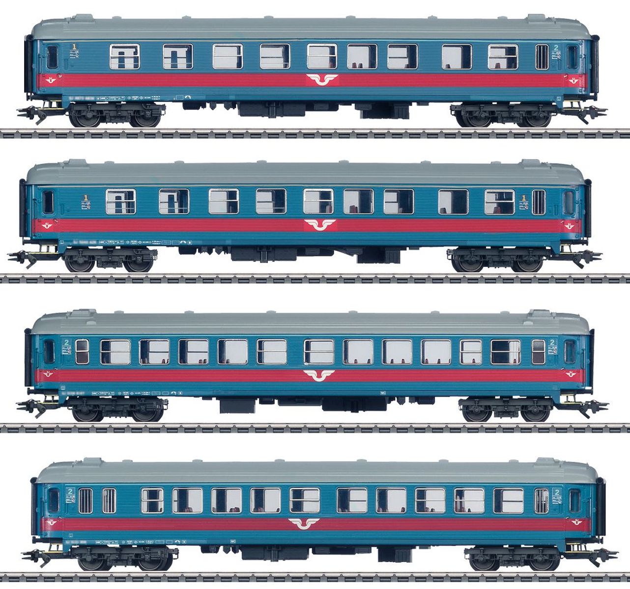 Märklin 43789 - 4er Set Personenwagen, SJ, Ep.V