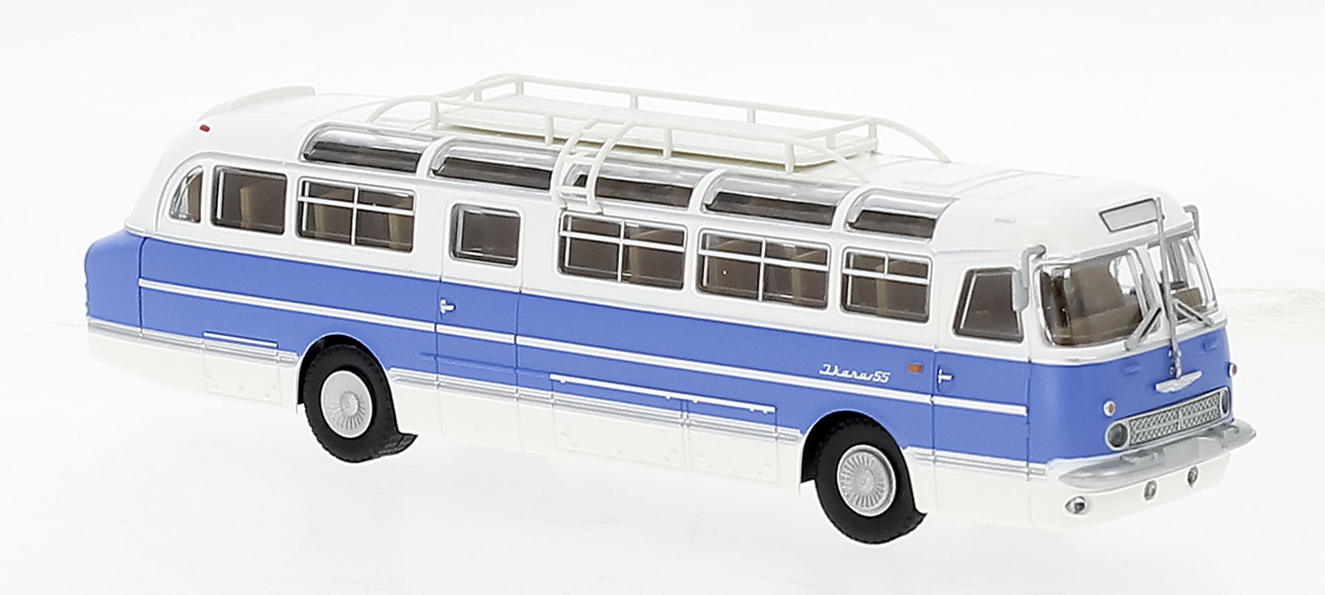 Brekina 59471 - Ikarus 55 Reisebus weiss, blau, 1968