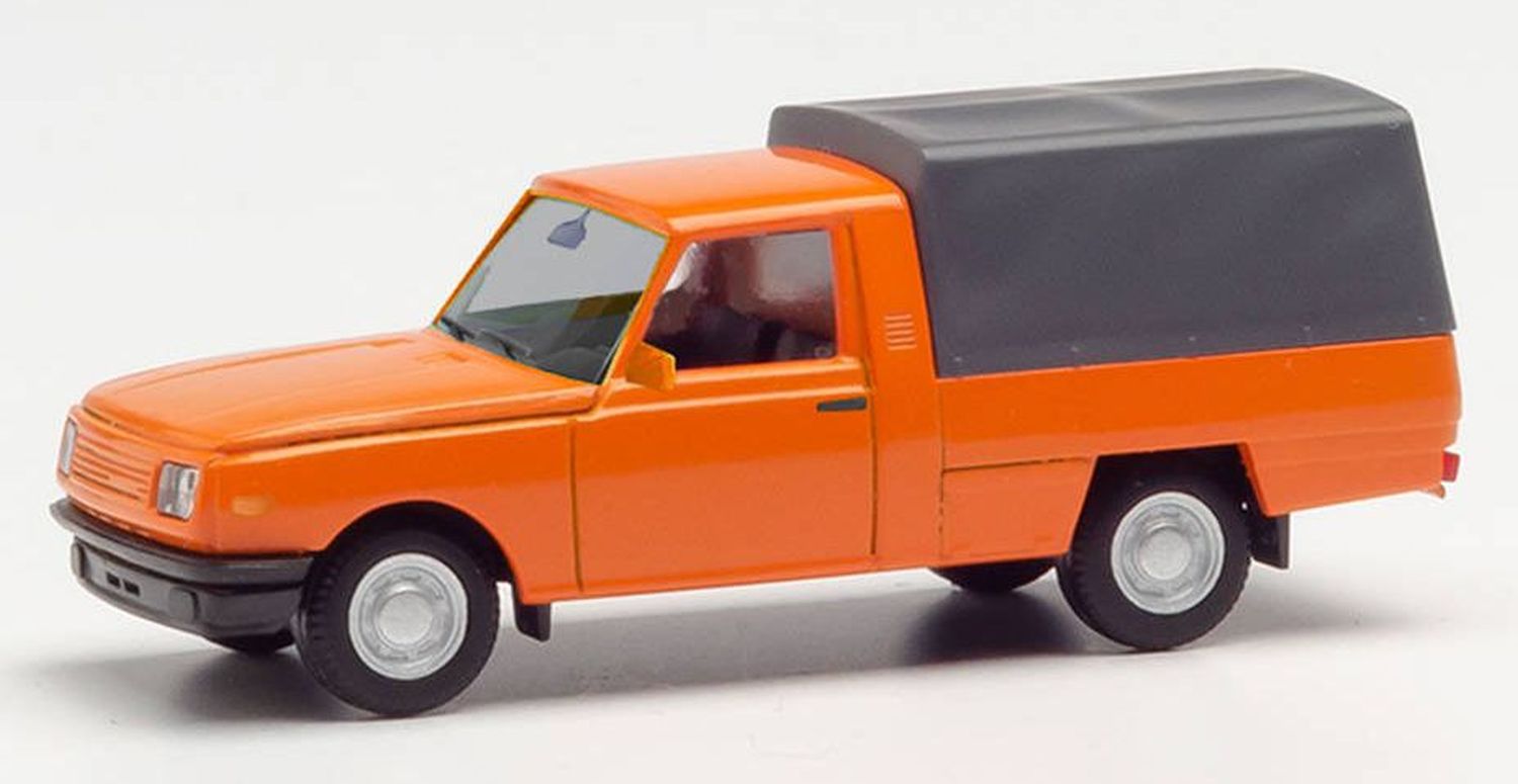 Herpa 420938 - Wartburg 353 Trans 85 mit Plane, orange Herpa 420938 - Wartburg 353 Trans 85 mit Plane, orange