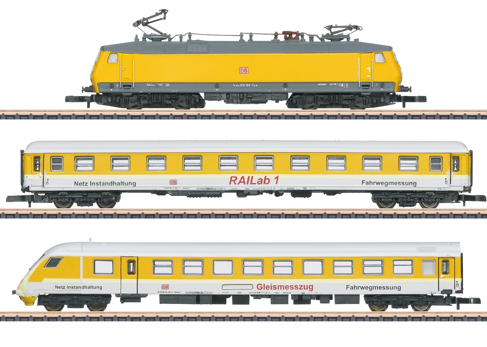 Märklin 81528 - Zugset mit BR 120, Messwagen und Steuerwagen, DBAG, DB-Netz, Ep.VI