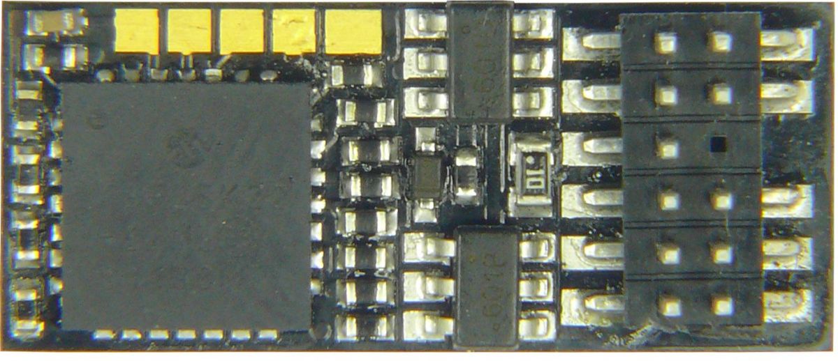 ZIMO MX623P12 - Decoder 0,8A, 4 Funktionsausgänge, PluX-12 direkt